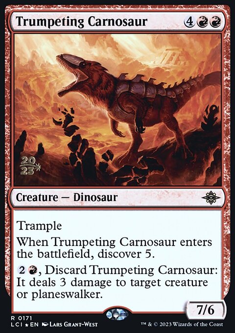 Trumpeting Carnosaur, The Lost Caverns of Ixalan Promos #171s, Magic: The Gathering card