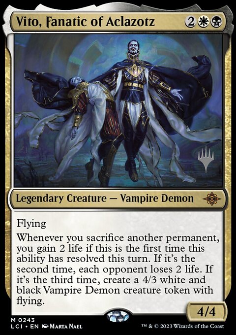 Vito, Fanatic of Aclazotz, The Lost Caverns of Ixalan Promos #243p, Magic: The Gathering card