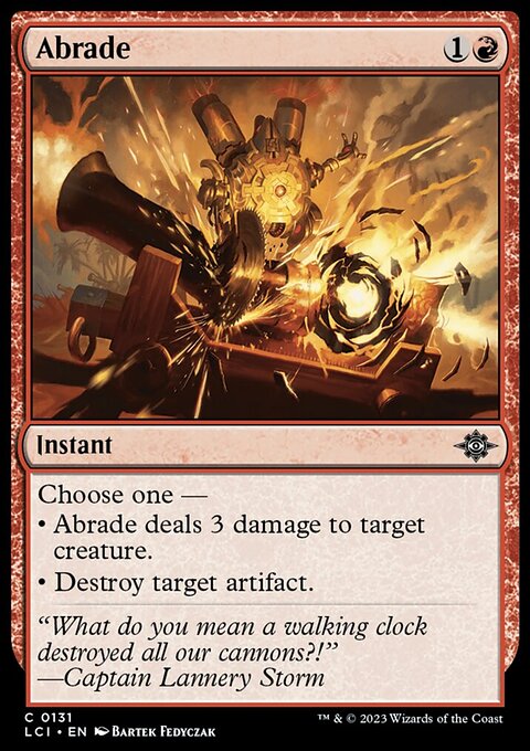 Abrade, The Lost Caverns of Ixalan #131, Magic: The Gathering card