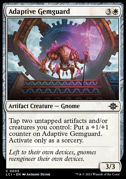 Adaptive Gemguard, The Lost Caverns of Ixalan #3, Magic: The Gathering card