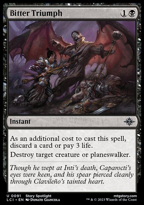 Bitter Triumph, The Lost Caverns of Ixalan #91, Magic: The Gathering card