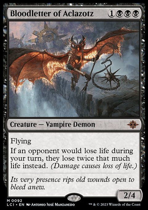 Bloodletter of Aclazotz, The Lost Caverns of Ixalan #92, Magic: The Gathering card