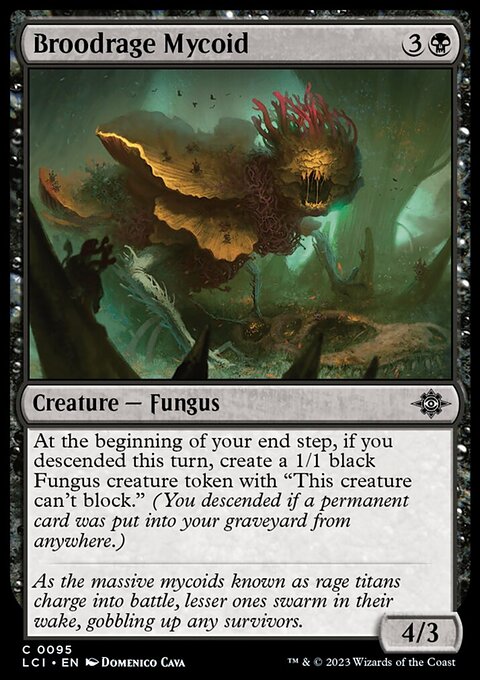Broodrage Mycoid, The Lost Caverns of Ixalan #95, Magic: The Gathering card