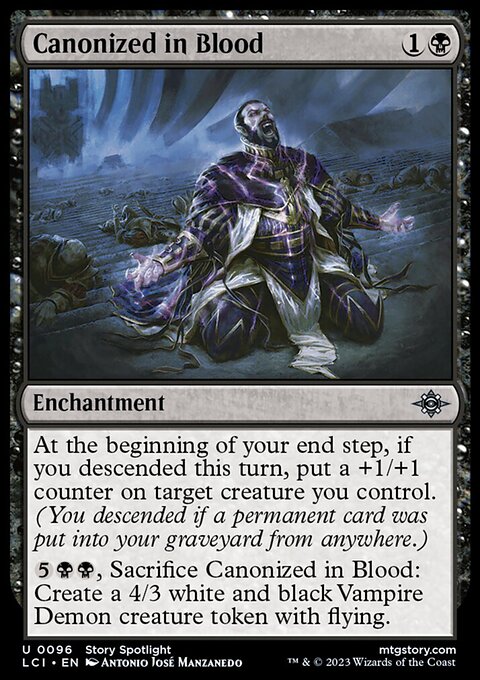 Canonized in Blood, The Lost Caverns of Ixalan #96, Magic: The Gathering card