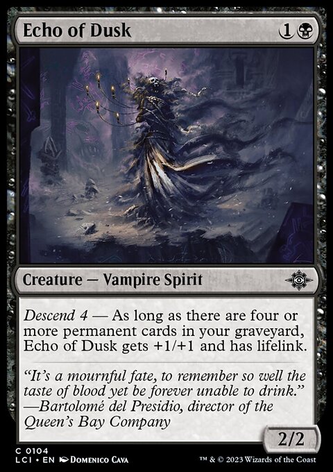 Echo of Dusk, The Lost Caverns of Ixalan #104, Magic: The Gathering card