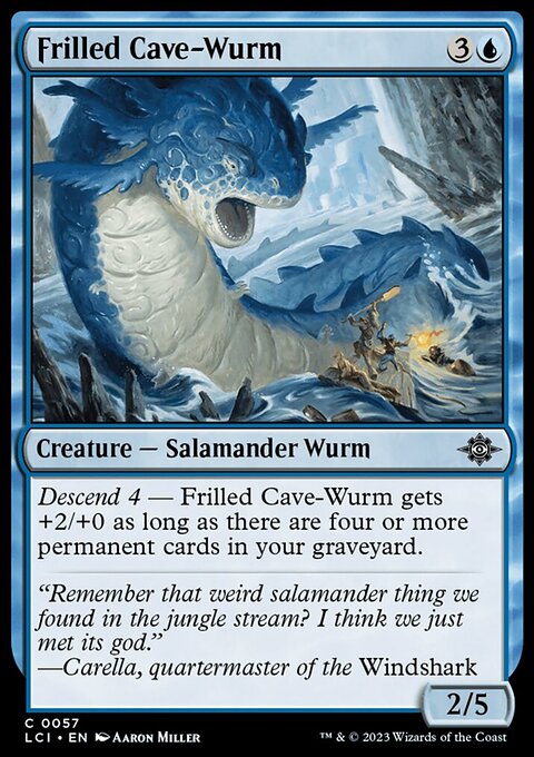 Frilled Cave-Wurm, The Lost Caverns of Ixalan #57, Magic: The Gathering card