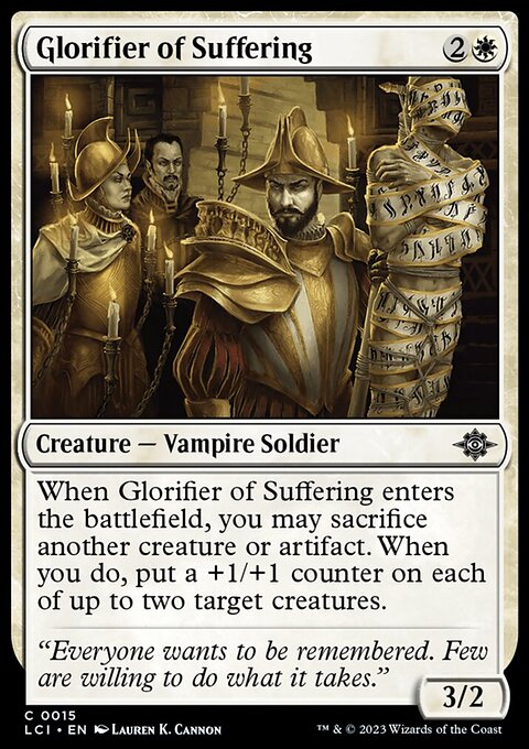 Glorifier of Suffering, The Lost Caverns of Ixalan #15, Magic: The Gathering card