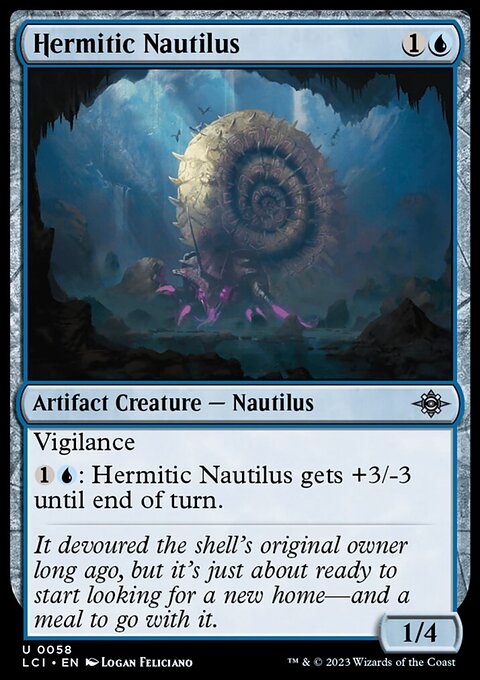 Hermitic Nautilus, The Lost Caverns of Ixalan #58, Magic: The Gathering card