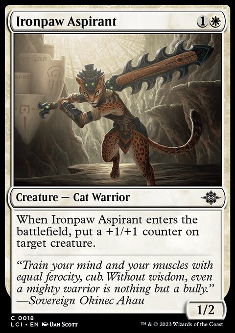 Ironpaw Aspirant, The Lost Caverns of Ixalan #18, Magic: The Gathering card
