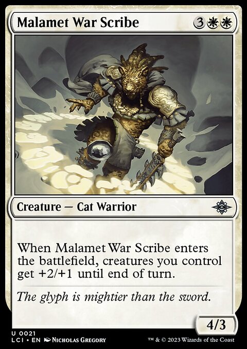 Malamet War Scribe, The Lost Caverns of Ixalan #21, Magic: The Gathering card