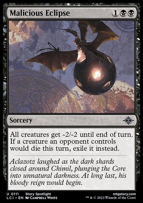 Malicious Eclipse, The Lost Caverns of Ixalan #111, Magic: The Gathering card