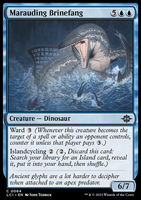 Marauding Brinefang, The Lost Caverns of Ixalan #64, Magic: The Gathering card