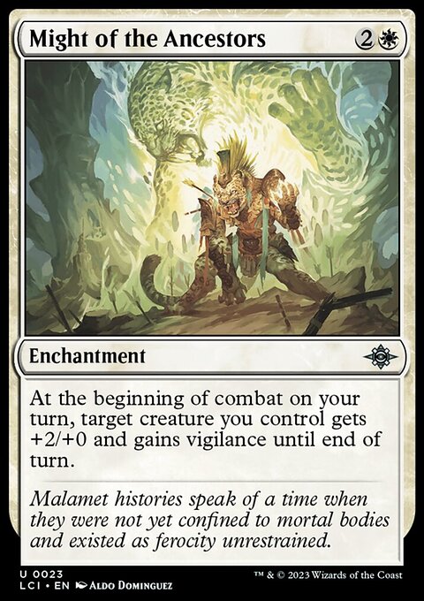 Might of the Ancestors, The Lost Caverns of Ixalan #23, Magic: The Gathering card