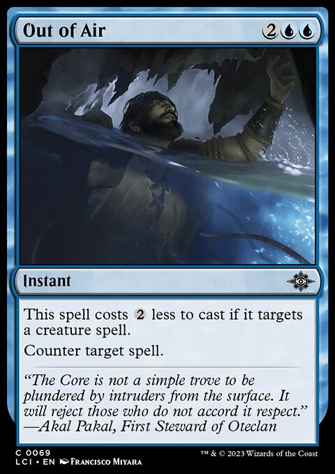 Out of Air, The Lost Caverns of Ixalan #69, Magic: The Gathering card