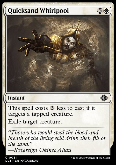 Quicksand Whirlpool, The Lost Caverns of Ixalan #31, Magic: The Gathering card