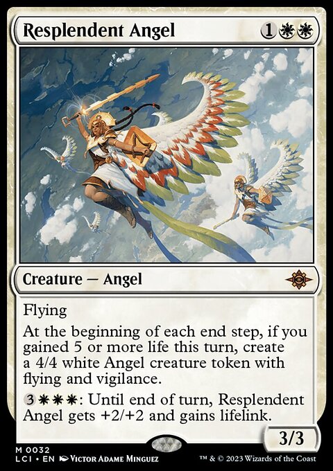 Resplendent Angel, The Lost Caverns of Ixalan #32, Magic: The Gathering card