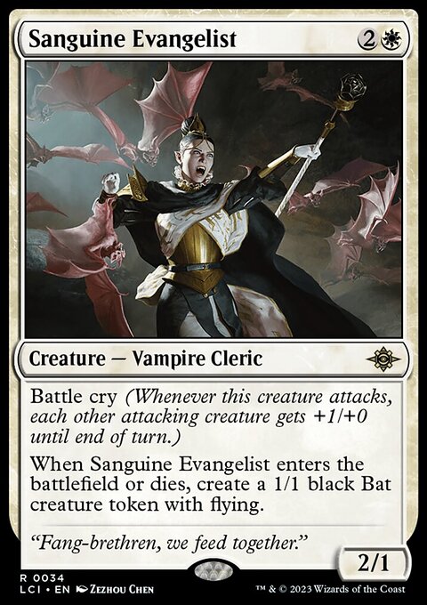Sanguine Evangelist, The Lost Caverns of Ixalan #34, Magic: The Gathering card