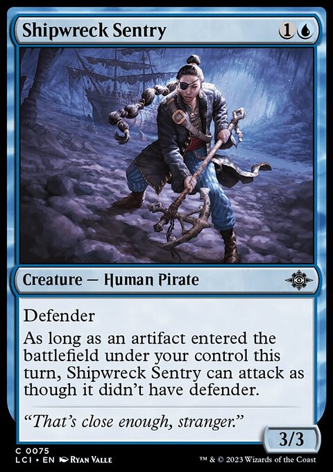 Shipwreck Sentry, The Lost Caverns of Ixalan #75, Magic: The Gathering card