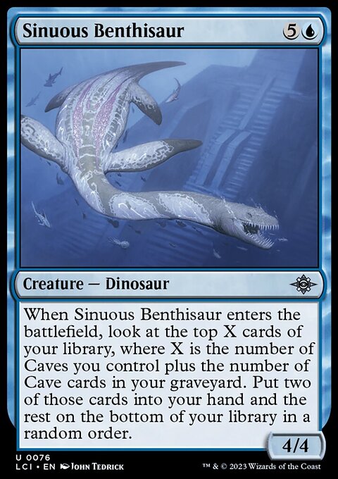 Sinuous Benthisaur, The Lost Caverns of Ixalan #76, Magic: The Gathering card