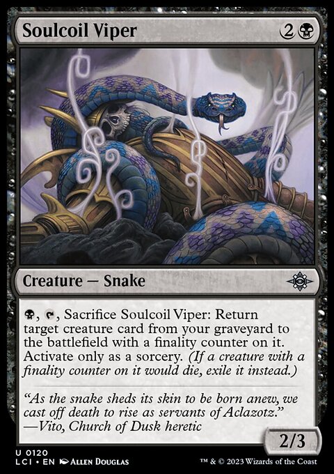 Soulcoil Viper, The Lost Caverns of Ixalan #120, Magic: The Gathering card