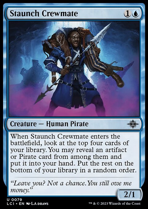 Staunch Crewmate, The Lost Caverns of Ixalan #79, Magic: The Gathering card