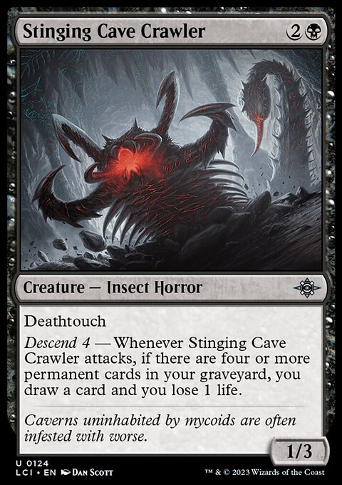 Stinging Cave Crawler, The Lost Caverns of Ixalan #124, Magic: The Gathering card
