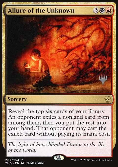 Allure of the Unknown, Theros Beyond Death Promos #207p, Magic: The Gathering card