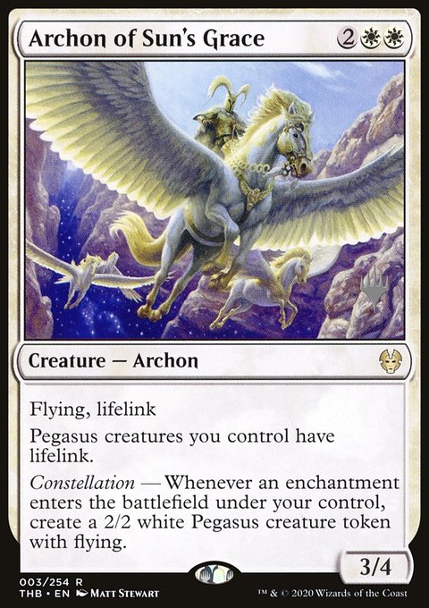 Archon of Sun's Grace, Theros Beyond Death Promos #3p, Magic: The Gathering card