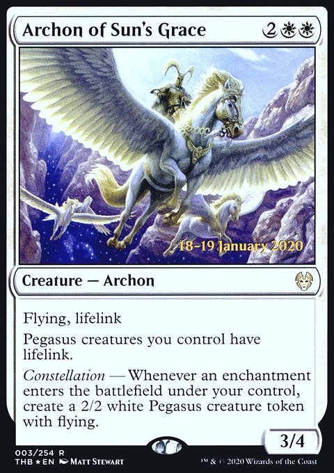 Archon of Sun's Grace, Theros Beyond Death Promos #3s, Magic: The Gathering card