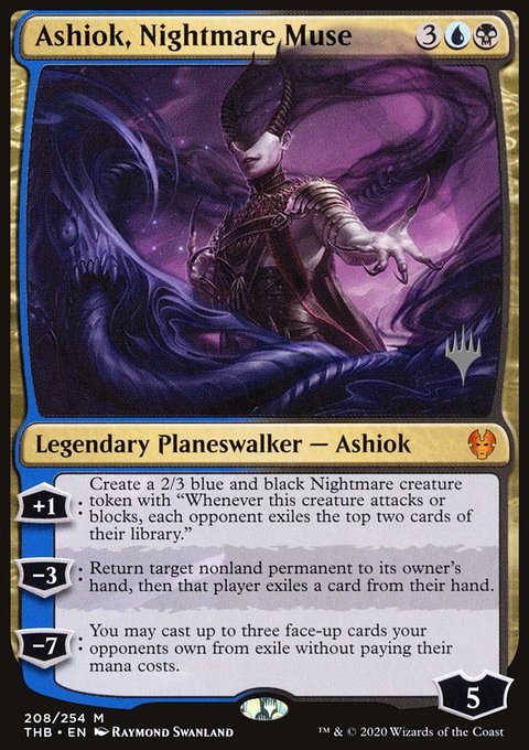 Ashiok, Nightmare Muse, Theros Beyond Death Promos #208p, Magic: The Gathering card