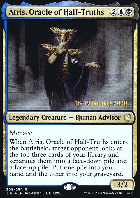 Atris, Oracle of Half-Truths, Theros Beyond Death Promos #209s, Magic: The Gathering card