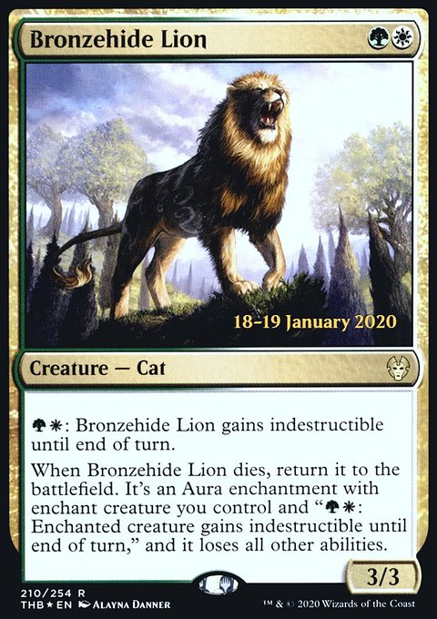 Bronzehide Lion, Theros Beyond Death Promos #210s, Magic: The Gathering card