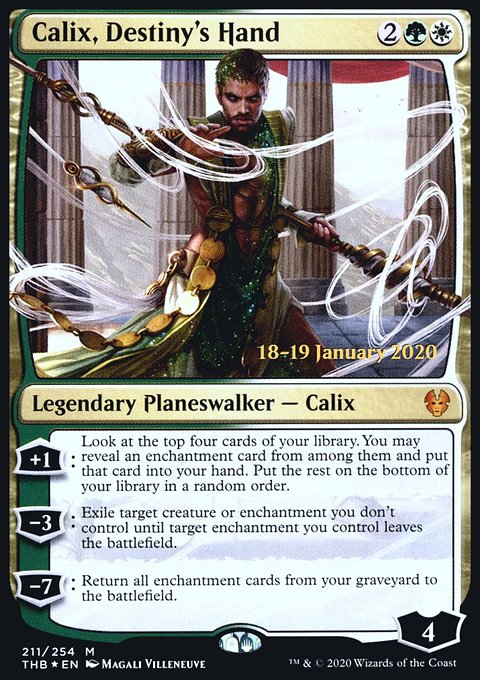 Calix, Destiny's Hand, Theros Beyond Death Promos #211s, Magic: The Gathering card