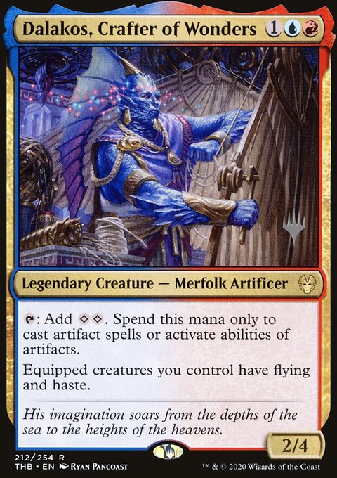 Dalakos, Crafter of Wonders, Theros Beyond Death Promos #212p, Magic: The Gathering card
