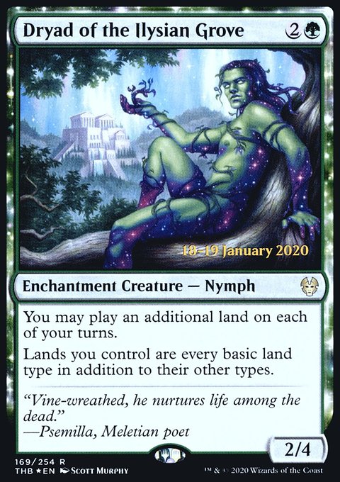 Dryad of the Ilysian Grove, Theros Beyond Death Promos #169s, Magic: The Gathering card