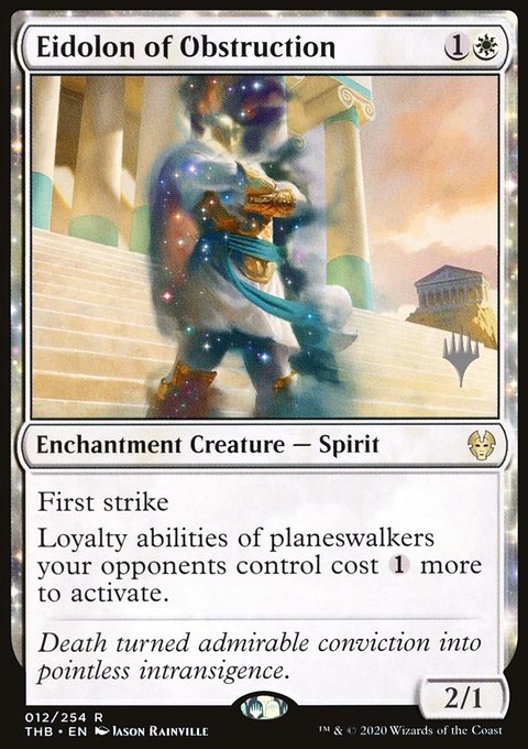 Eidolon of Obstruction, Theros Beyond Death Promos #12p, Magic: The Gathering card