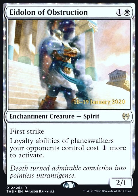 Eidolon of Obstruction, Theros Beyond Death Promos #12s, Magic: The Gathering card