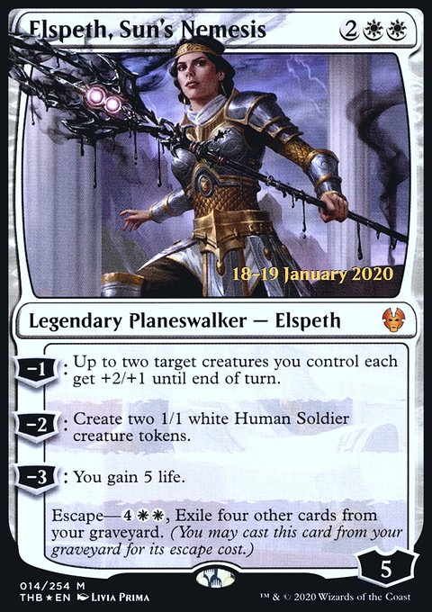 Elspeth, Sun's Nemesis, Theros Beyond Death Promos #14s, Magic: The Gathering card