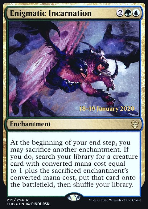 Enigmatic Incarnation, Theros Beyond Death Promos #215s, Magic: The Gathering card