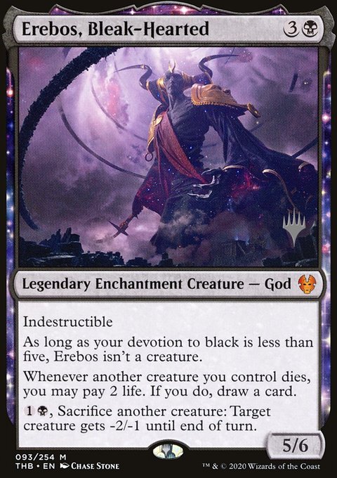Erebos, Bleak-Hearted, Theros Beyond Death Promos #93p, Magic: The Gathering card