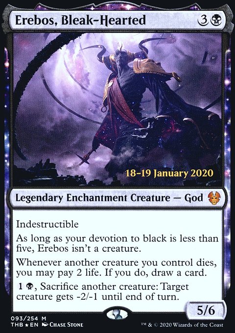 Erebos, Bleak-Hearted, Theros Beyond Death Promos #93s, Magic: The Gathering card