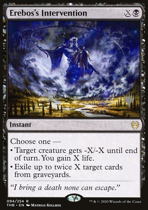 Erebos's Intervention, Theros Beyond Death Promos #94p, Magic: The Gathering card