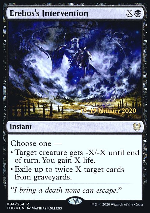 Erebos's Intervention, Theros Beyond Death Promos #94s, Magic: The Gathering card