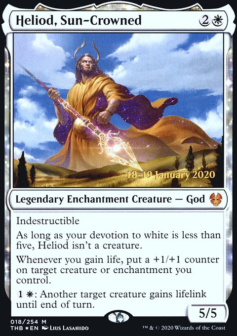 Heliod, Sun-Crowned, Theros Beyond Death Promos #18s, Magic: The Gathering card