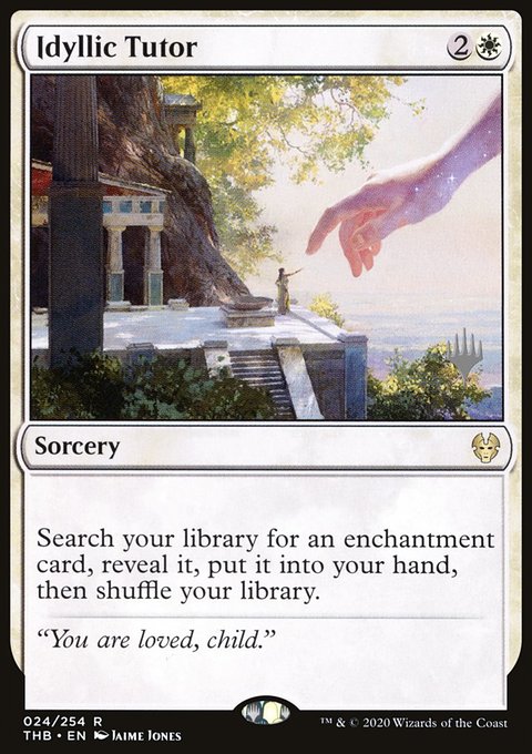 Idyllic Tutor, Theros Beyond Death Promos #24p, Magic: The Gathering card