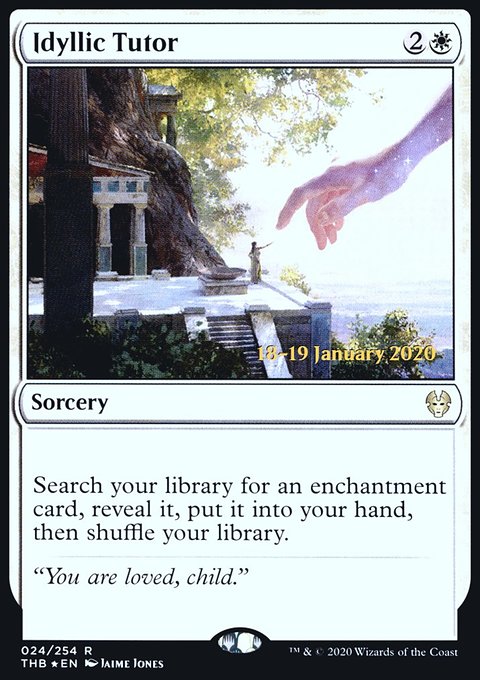 Idyllic Tutor, Theros Beyond Death Promos #24s, Magic: The Gathering card