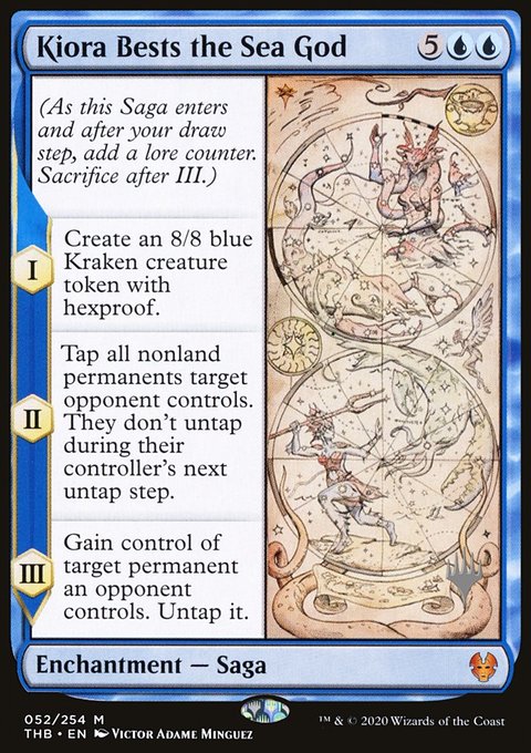 Kiora Bests the Sea God, Theros Beyond Death Promos #52p, Magic: The Gathering card