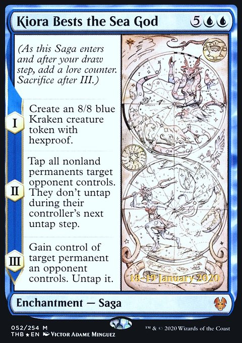 Kiora Bests the Sea God, Theros Beyond Death Promos #52s, Magic: The Gathering card