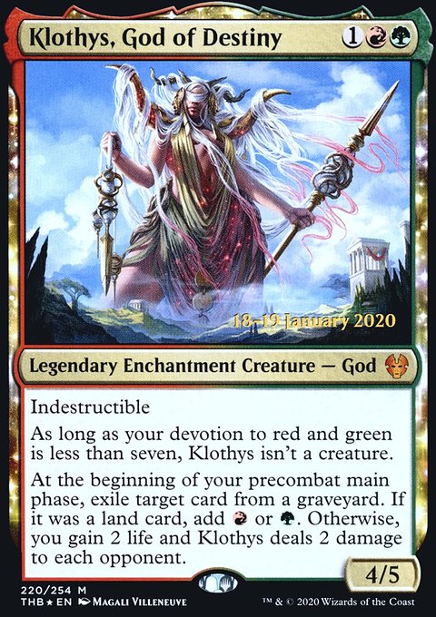 Klothys, God of Destiny, Theros Beyond Death Promos #220s, Magic: The Gathering card