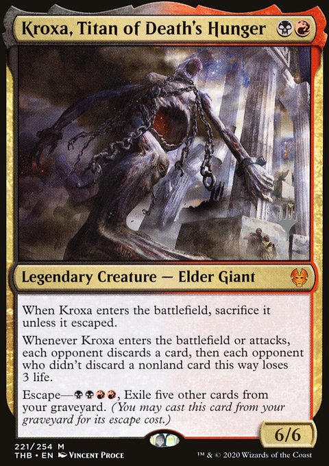 Kroxa, Titan of Death's Hunger, Theros Beyond Death Promos #221p, Magic: The Gathering card